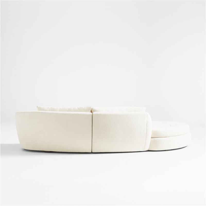 Sinuous Curved 2-Piece Left Arm Chaise Sectional Sofa by Athena Calderone - Image 4