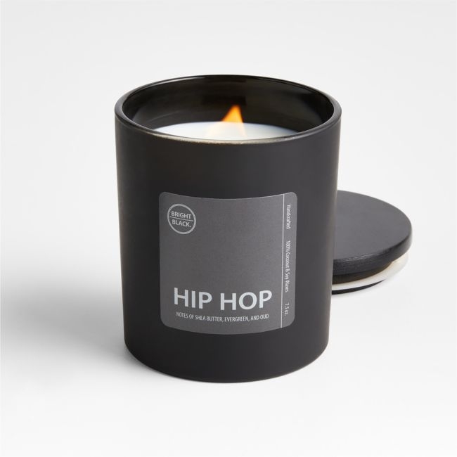 Bright Black Hip Hop Evergreen and Oud Scented Candle - Image 0