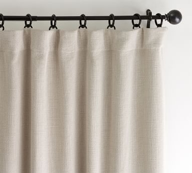 Ferguson Textured Cotton Pole-Pocket Curtain, 50 x 84", Ivory - Image 3