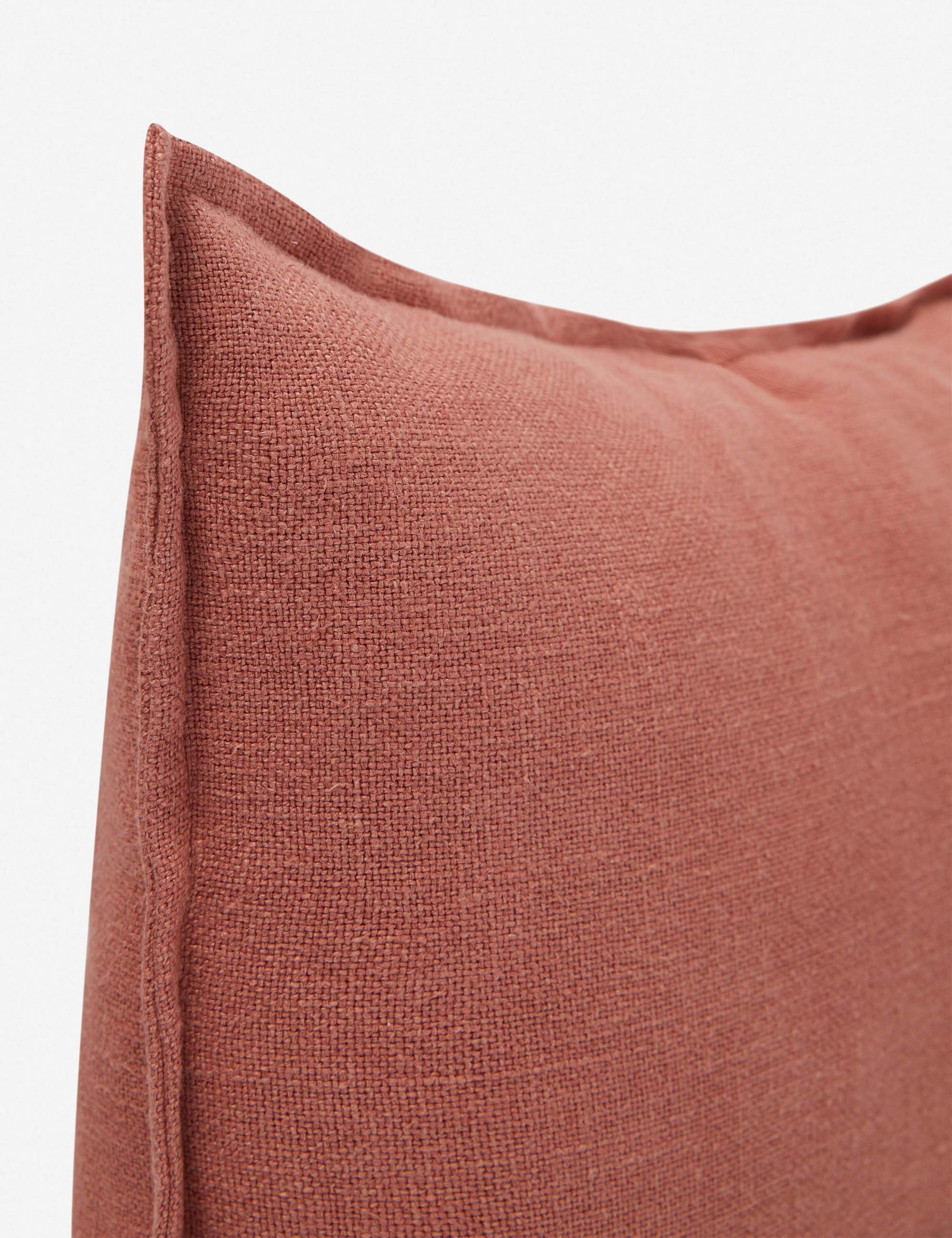 Kiran Linen Lumbar Pillow, Terra Cotta - Image 3