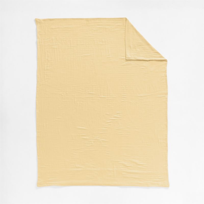 Supersoft Gauze Organic Cotton Lemon Sorbet Twin XL Duvet Cover - Image 4