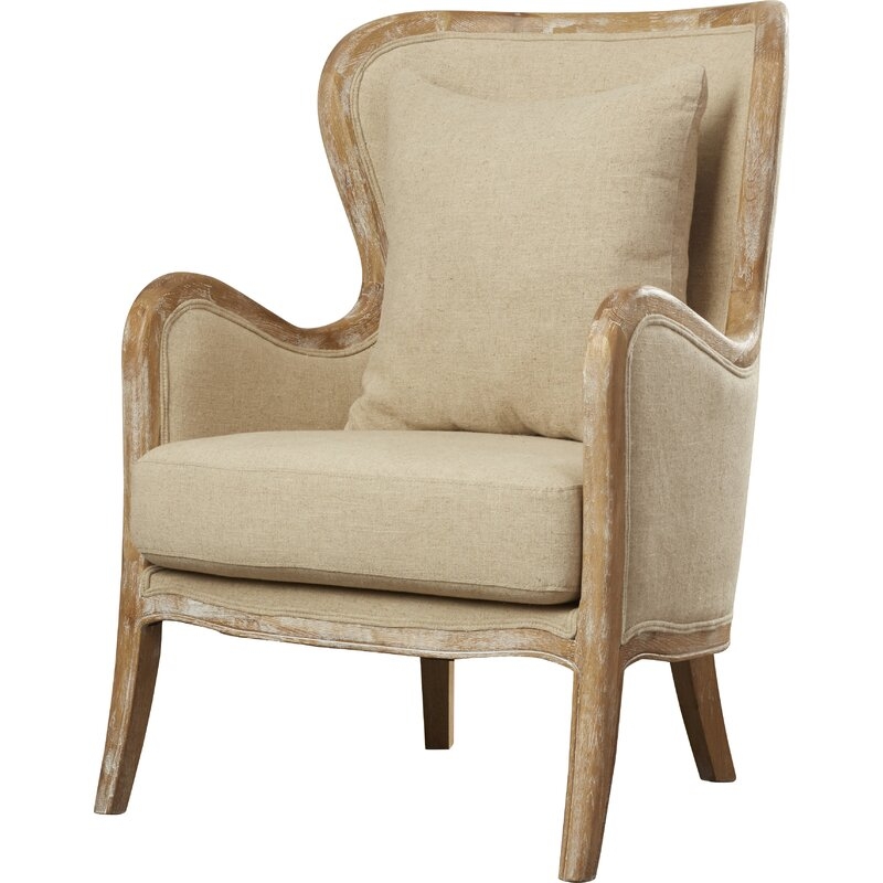 Jadiel 29.5" Linen Wingback Chair - Image 4