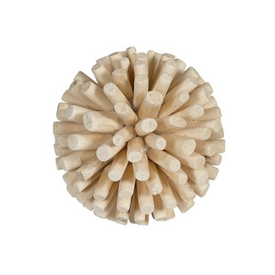 Allaire Wood Natural Spheres Sculpture 6" - Image 0