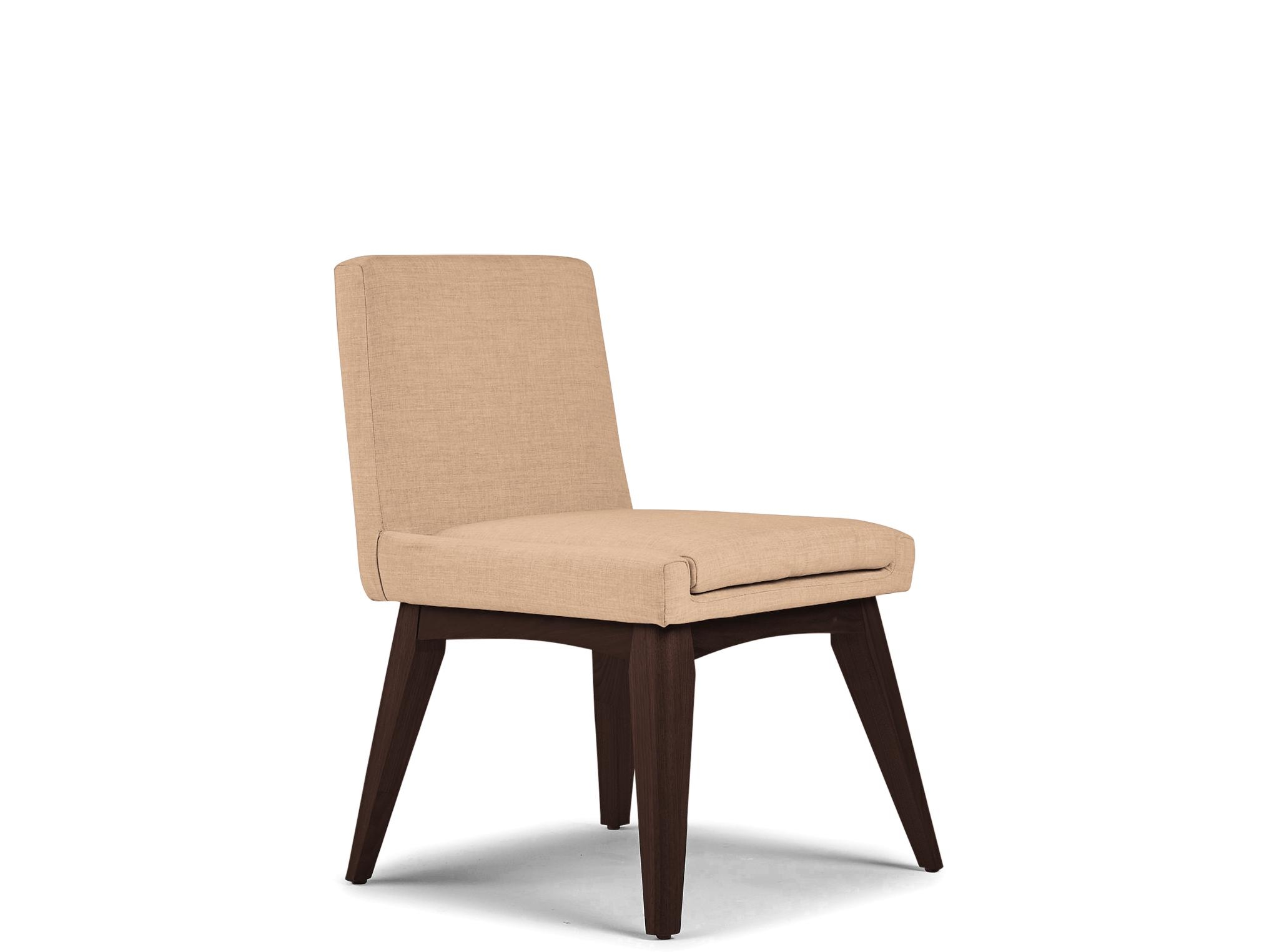 Pink Spencer Mid Century Modern Dining Chair - Royale Blush - Walnut - Image 1