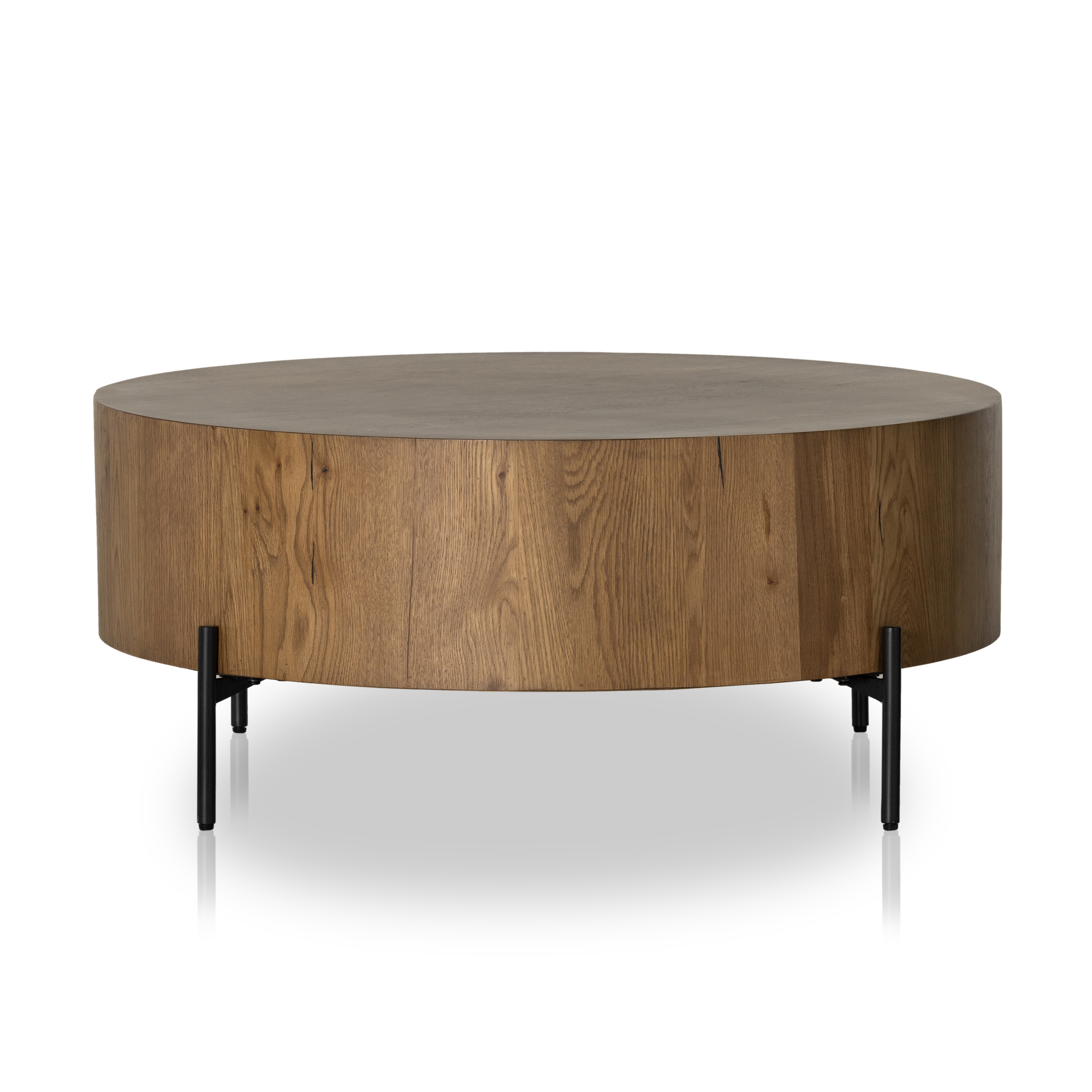 Eaton Drum Coffee Table-Amber Oak Resin - Image 3