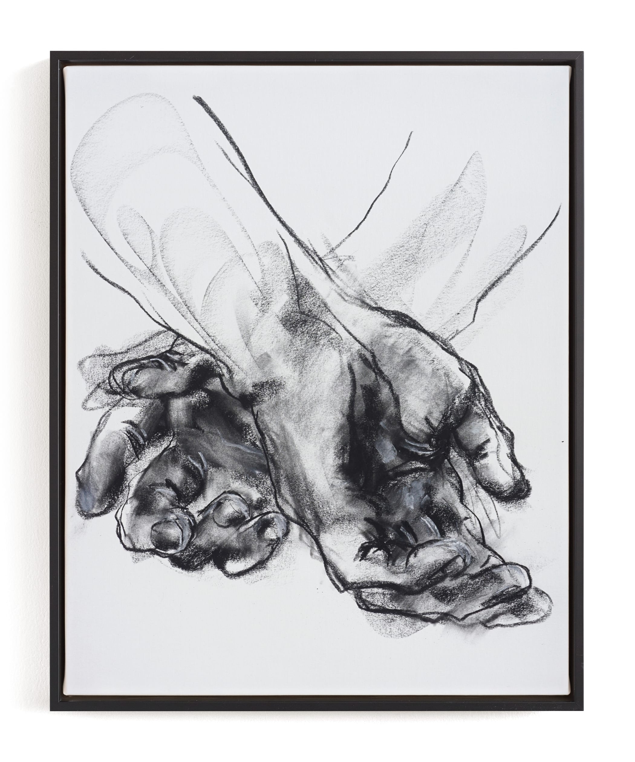 Drawing 561 - Crossed Hands Art Print - Image 0