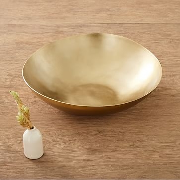 Organic Metal Bowls, Bowl, Light Brass, Sheet Metal, 14X11 - Image 3