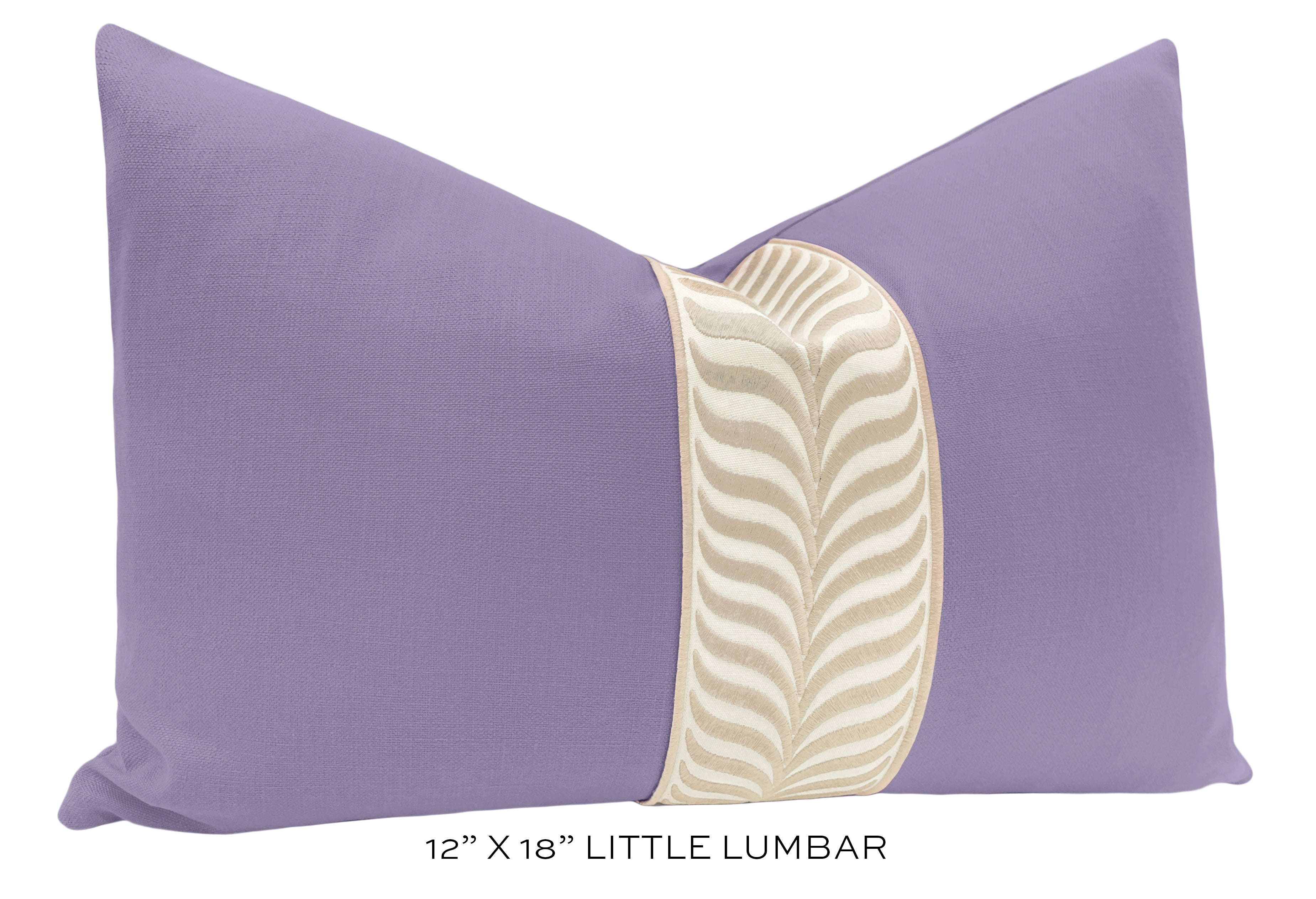 CLASSIC LINEN // WISTERIA + TRELLIS TRIM // NATURAL - Sample 4" X 4" - Image 4