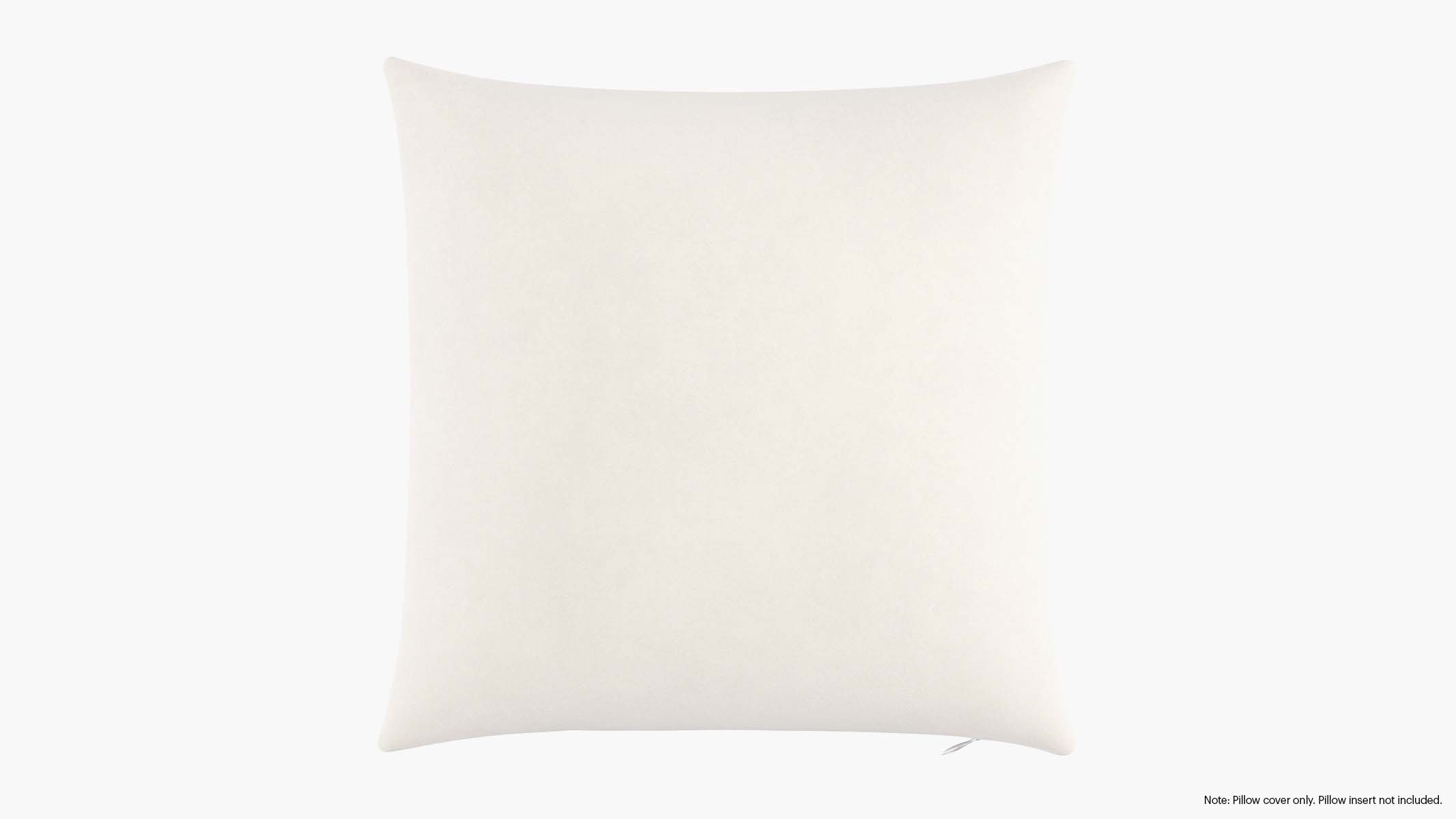 Throw Pillow Cover 20", White Classic Velvet, 20" x 20" - Image 0