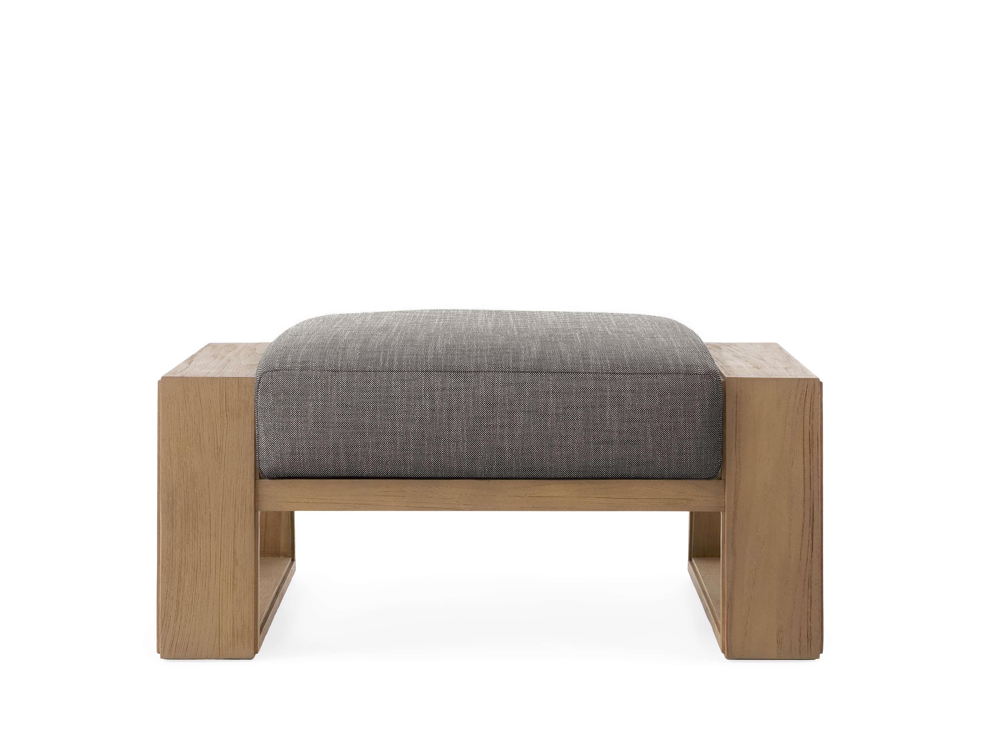 Canyon Outdoor Ottoman Teak in Natural  Starboard Mink/Weathered Fawn - Image 0