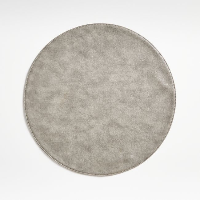 Maxwell Round Grey Easy-Clean Placemat - Image 0