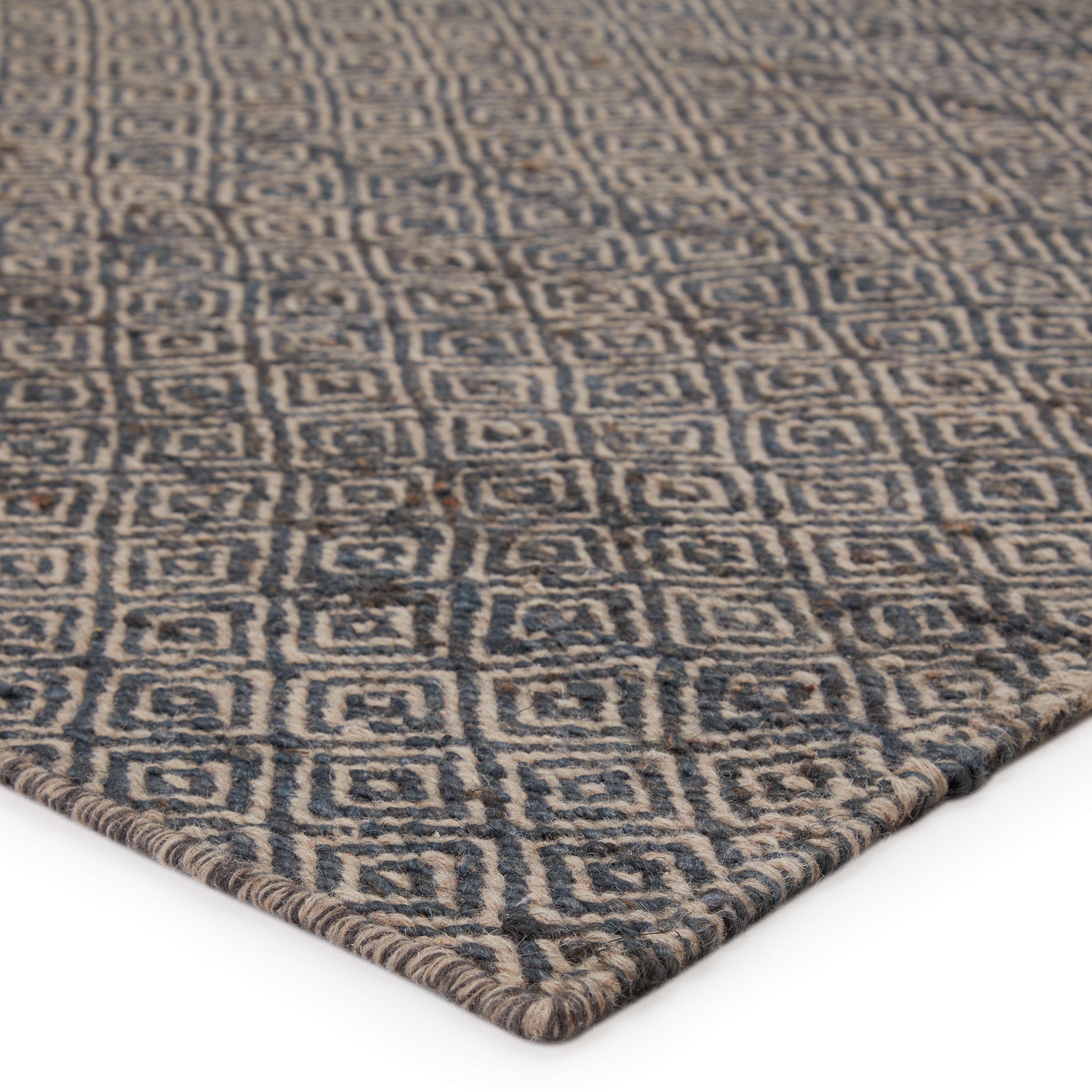 Wales Natural Geometric Gray/ White Area Rug (8' X 10') - Image 1