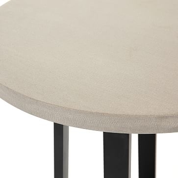 Malfa 30" Outdoor Round Counter Table, Light Grey - Image 1