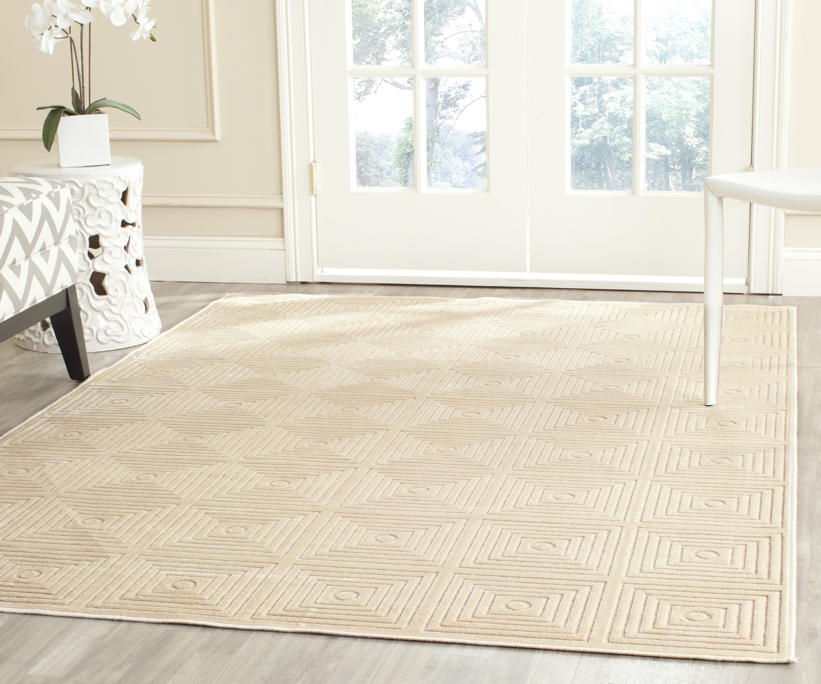 Arlo Home Woven Area Rug, PAR161-1440, Beige/Beige,  5' 3" X 7' 6" - Image 1