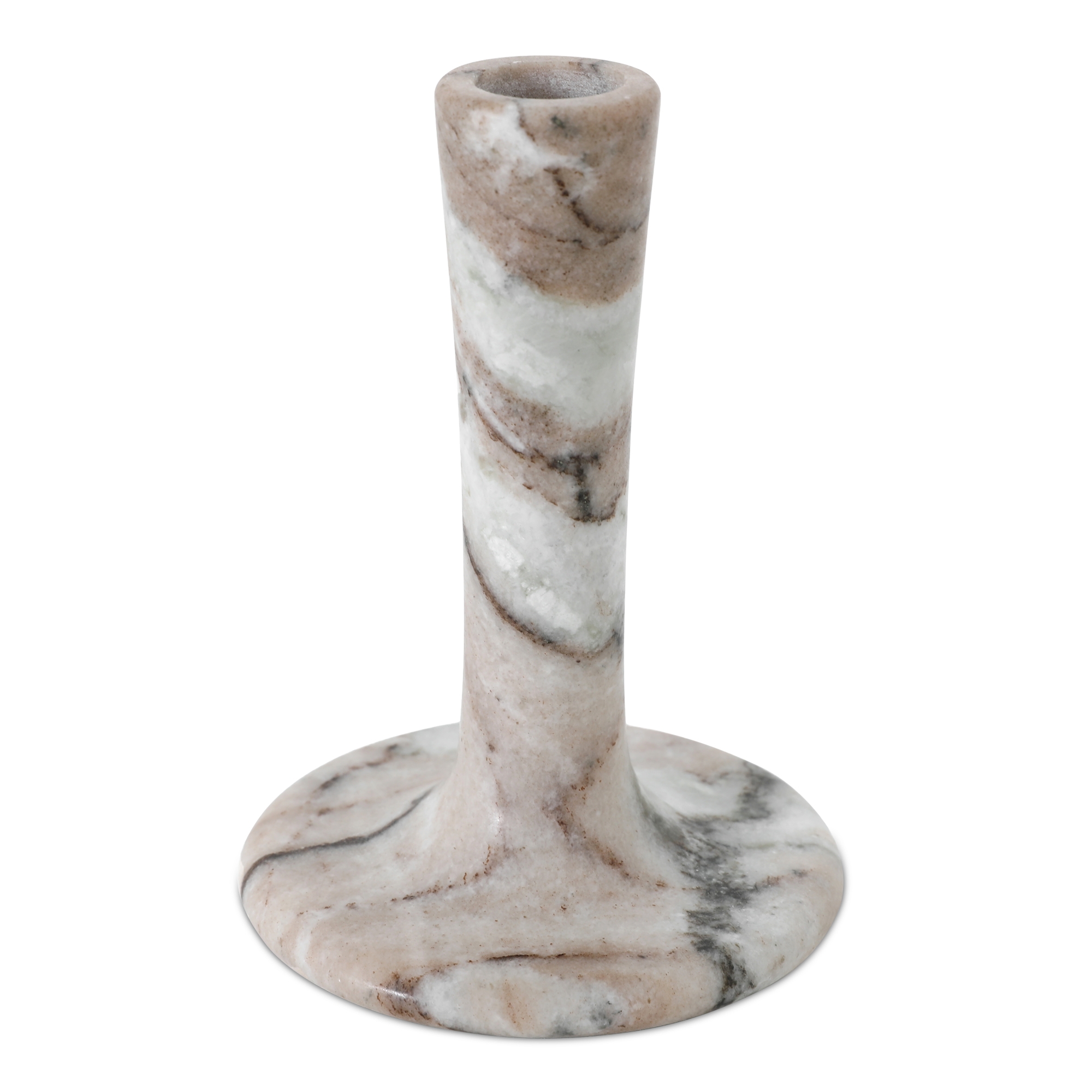 East Tall Candle Holder Brown Torrent Marble - Image 4