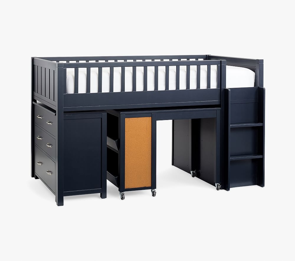Camp Storage Low Loft Set, Navy, In-Home Delivery - Image 0