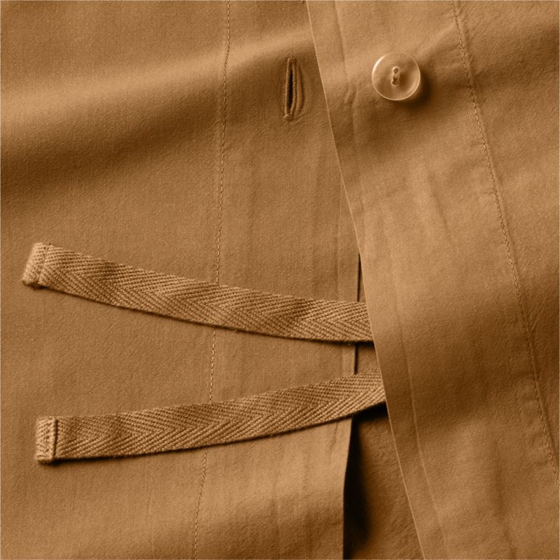 Organic Cotton Brulee Brown Eyelash Fringe King Duvet Cover - Image 4