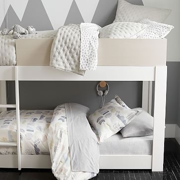Milo Two Tone Bunk Bed, Twin, Pebble + Simply White, WE Kids - Image 2