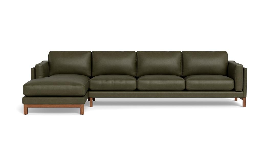 Gaby Leather 4-Seat Left Chaise Sectional - Image 0