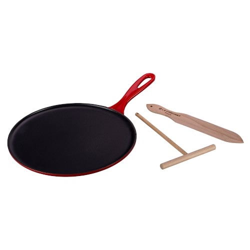 Le Creuset Enameled Cast Iron Crepe Pan with Spreader and Spatula - Image 0