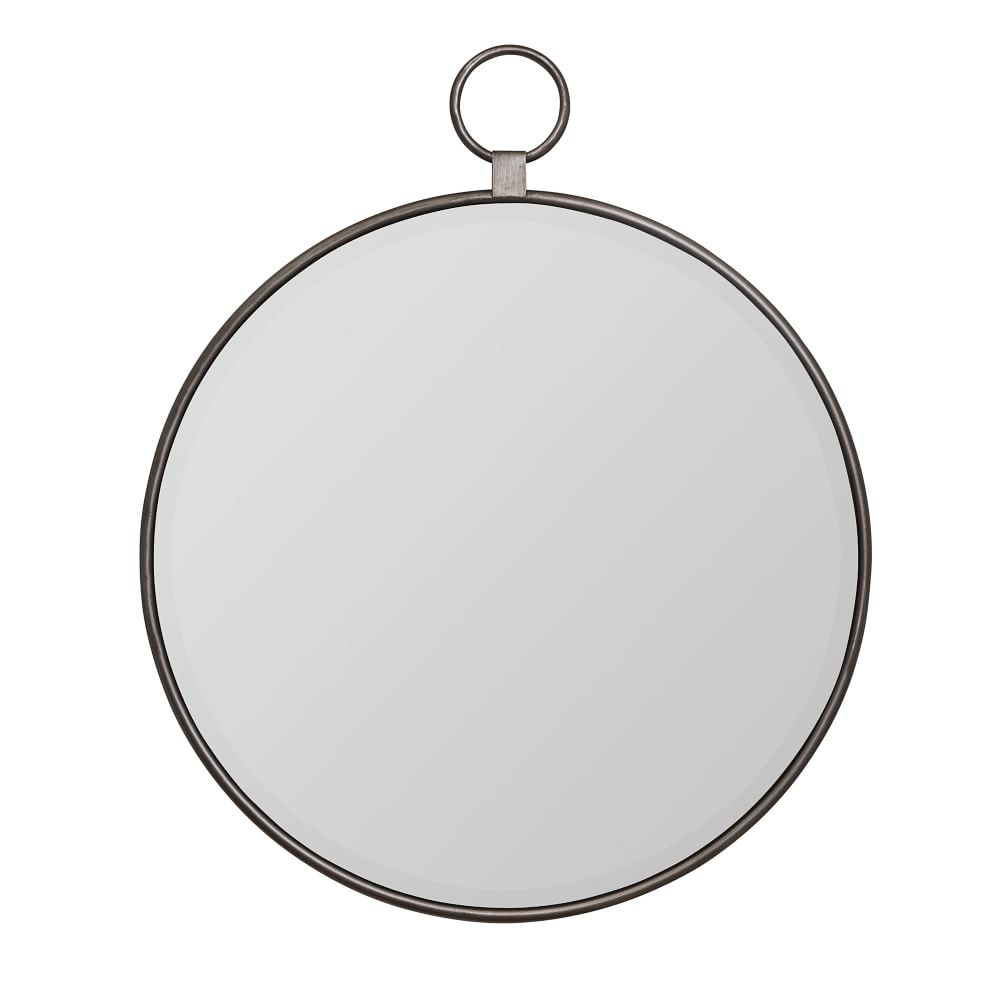 Round Loop Mirror, 25", Gray - Image 0