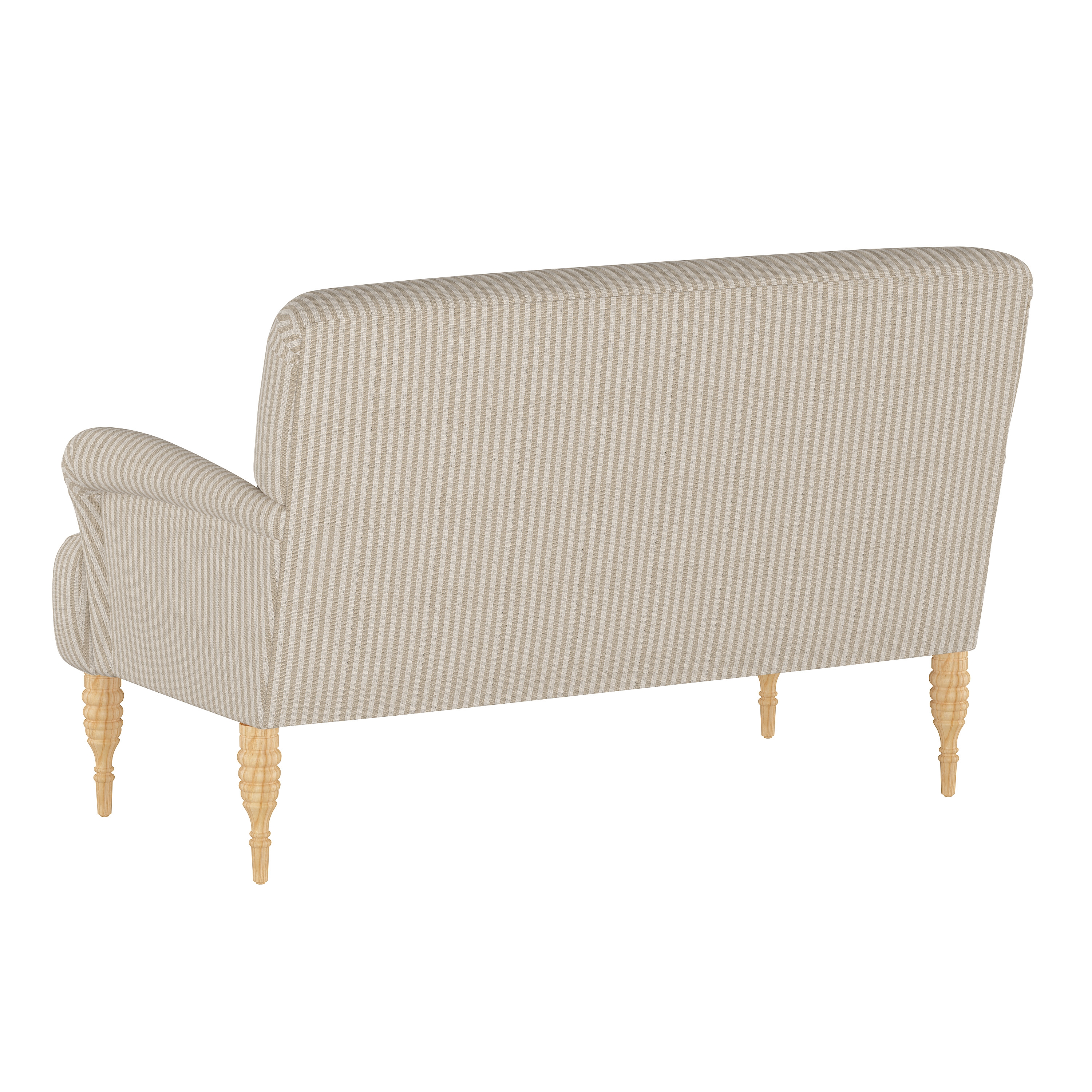 Nicola Settee in Scout Stripe Taupe - Image 3