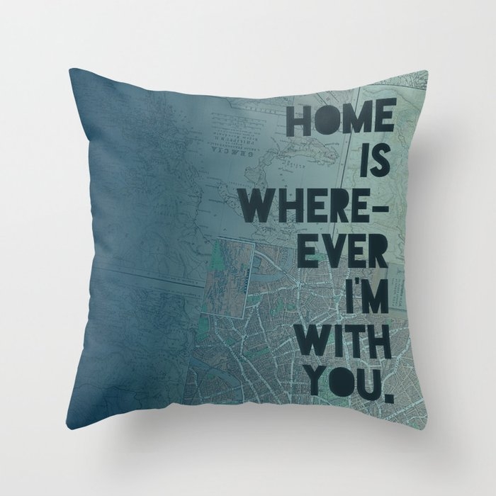 Home Is With You Throw Pillow by Leah Flores - Cover (16" x 16") With Pillow Insert - Indoor Pillow - Image 0