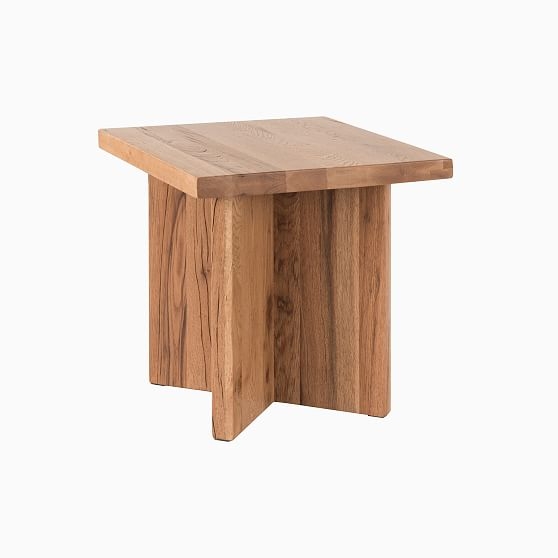 Devon Collection Square Side Table, Rustic Oak - Image 0