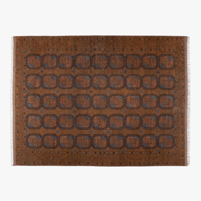 Pascala Hand-Knotted Copper Wool Area Rug 9'x12' - Image 0