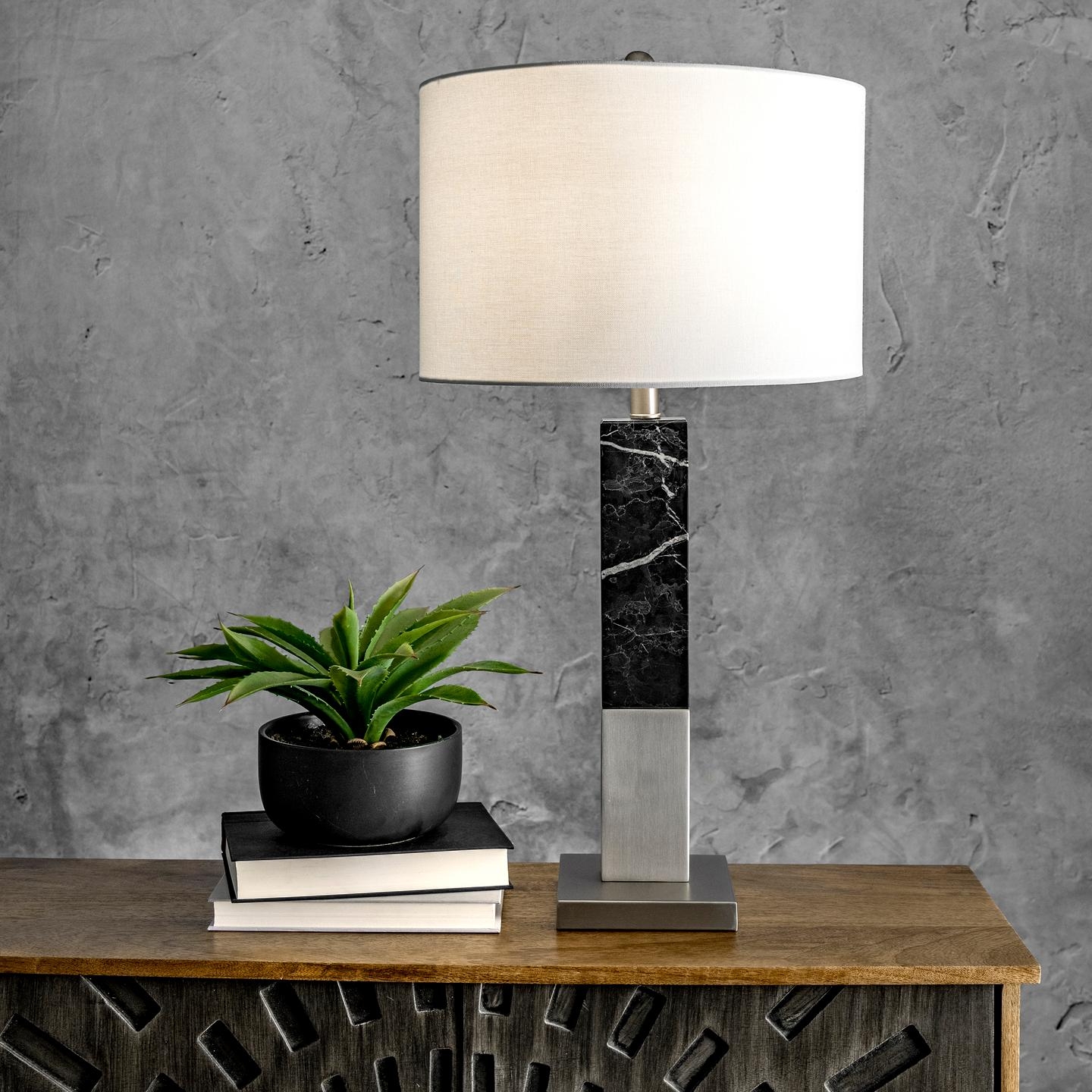 Trent 28" Marble & Iron Table Lamp - Image 0