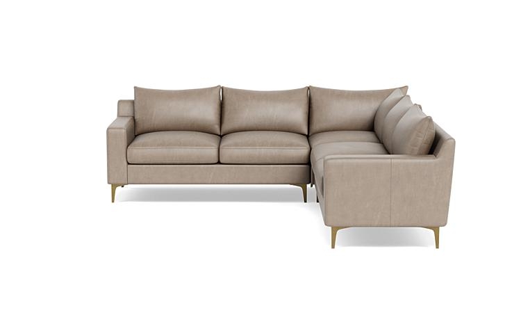 Sloan Leather 4-Seat Corner Sectional Sofa - Image 0