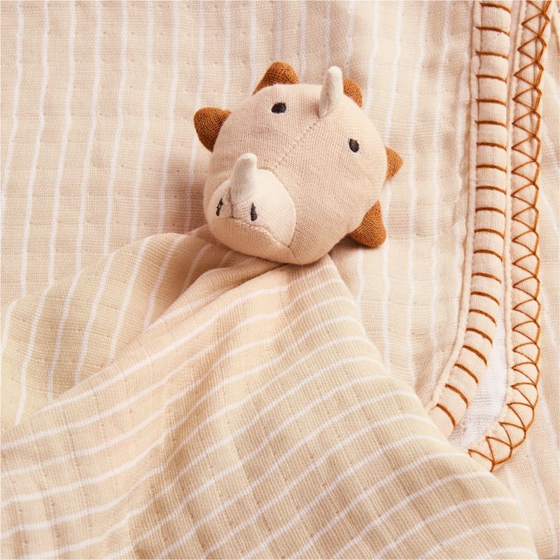 Dinosaur Lovey and Baby Stroller Blanket Gift Set - Image 5