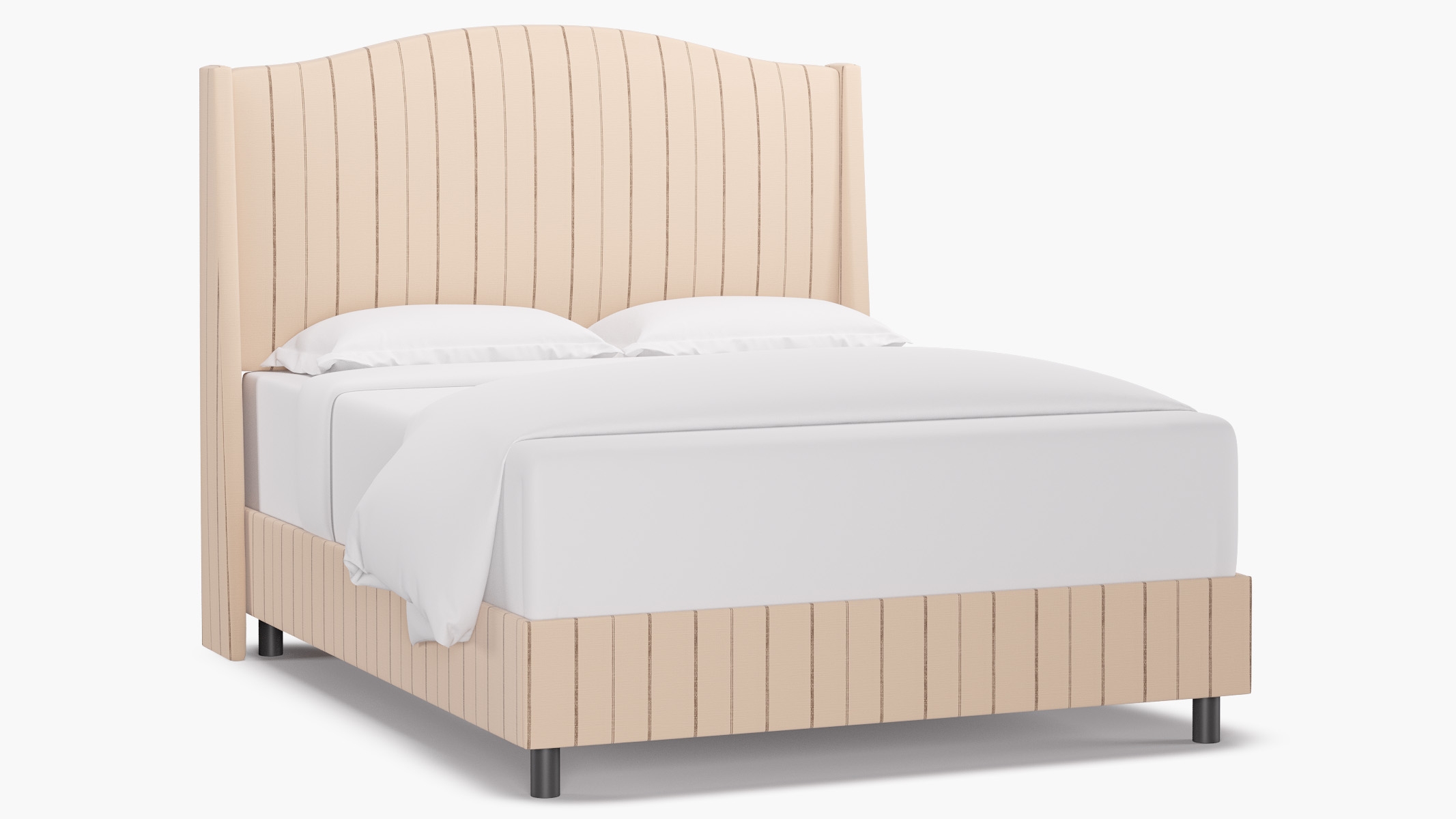 Classic Wingback Bed, Charcoal Fritz, Queen - Image 1