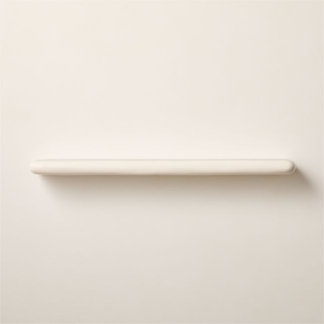 Bodene White Resin Wall Shelf 48" - Image 0