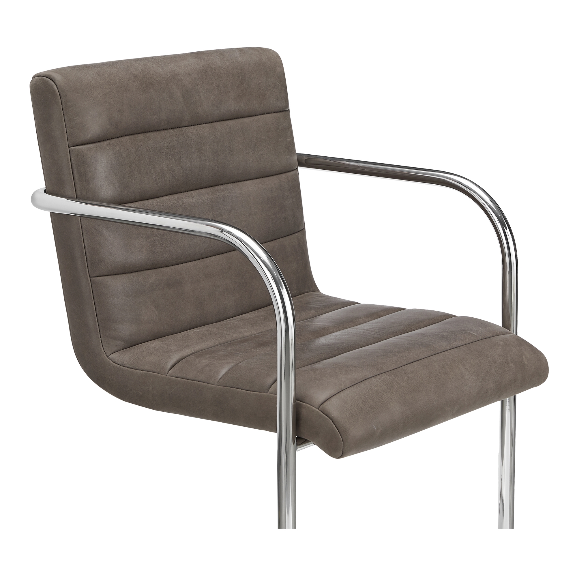 Pedro Dining Chair Dark Brown Leather Set of Two - Image 5