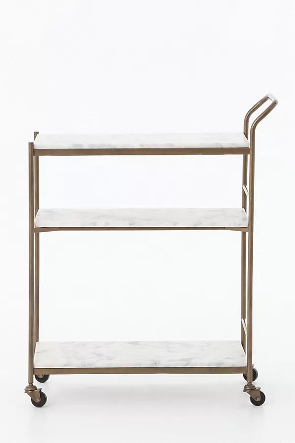 Felix Marble Rectangle Bar Cart - Image 0
