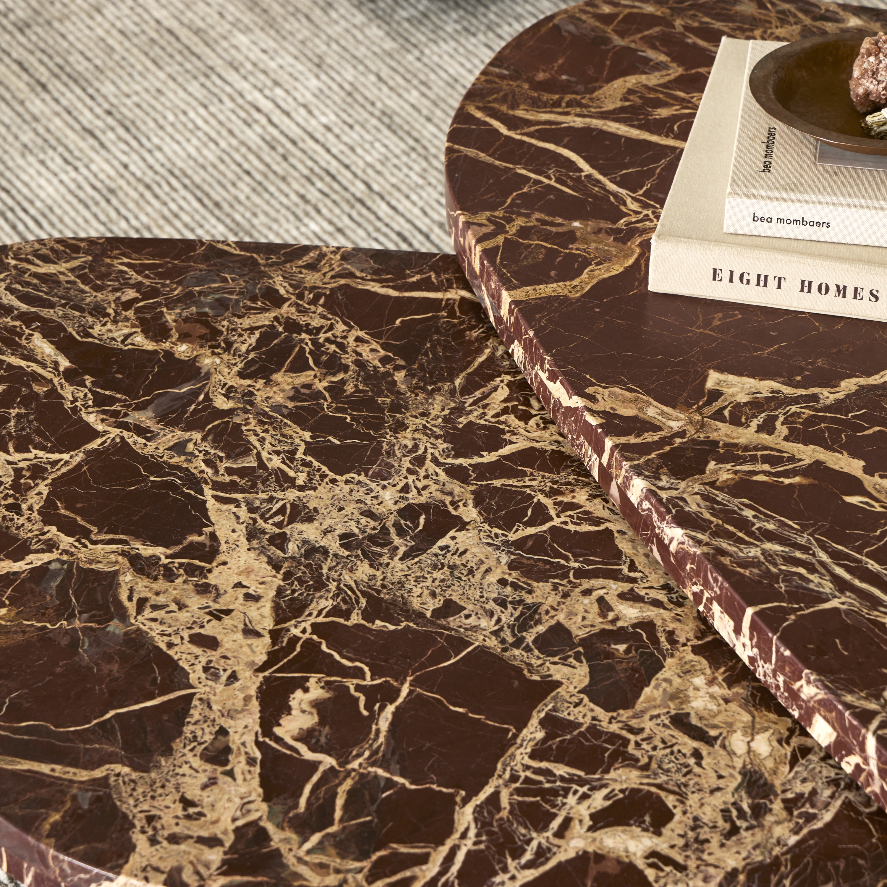 Zion Coffee Table Set-Merlot Marble - Image 11