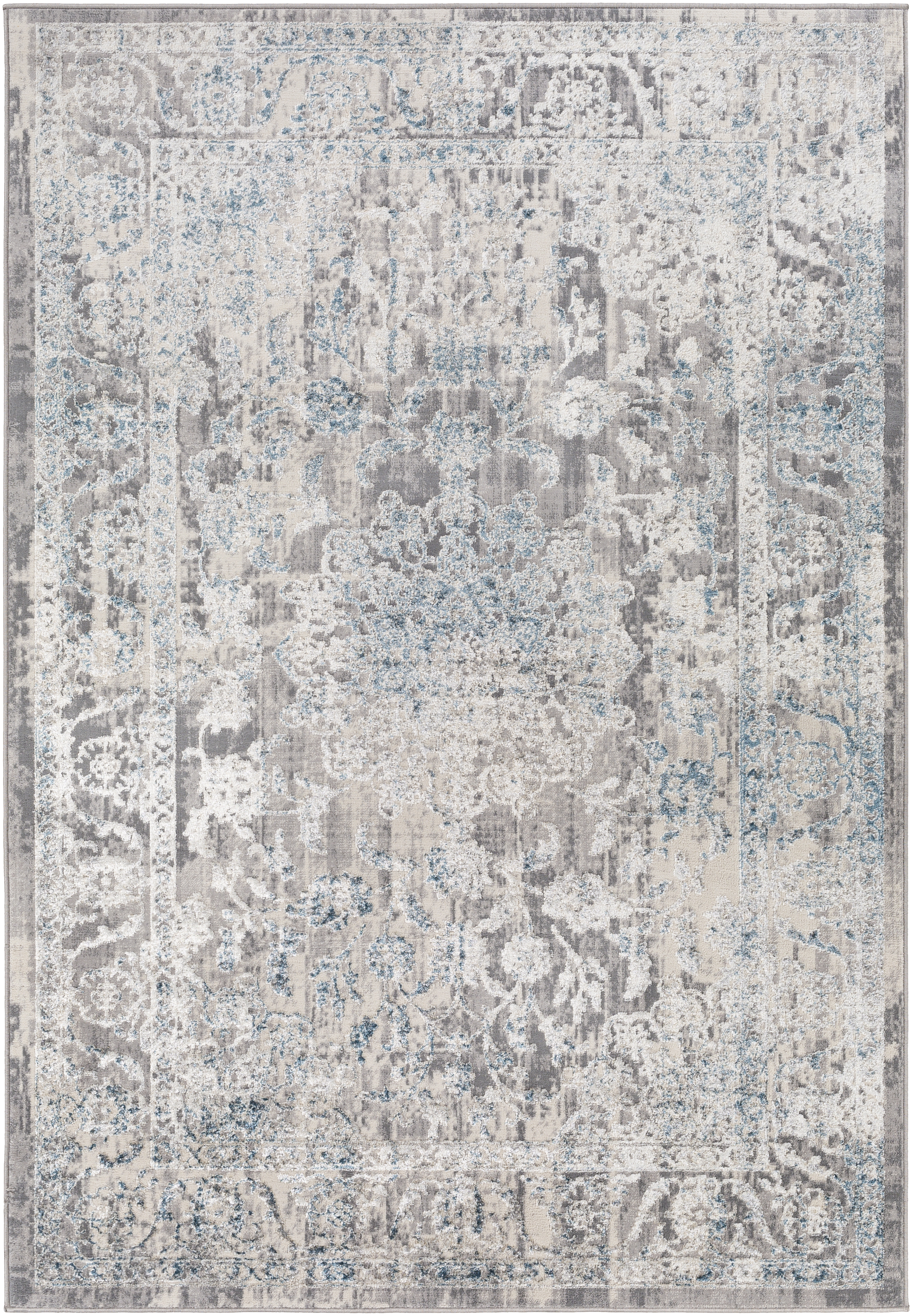 Firenze Gray Indoor 3'3" x 4'5" Machine Woven Rug - Image 0