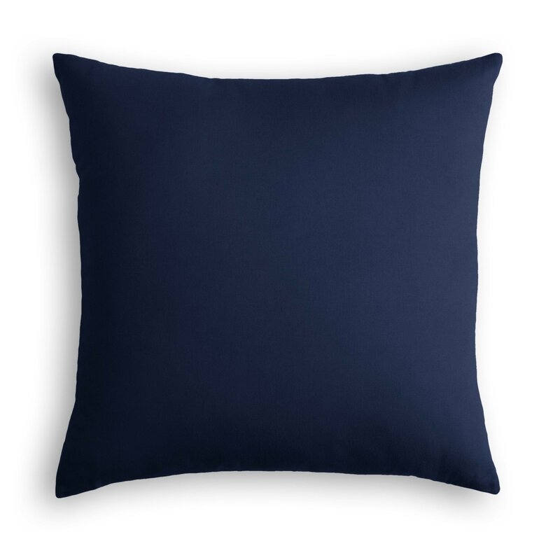 Loom Decor Velvet Throw Pillow Color: Navy, Size: 16" x 16" - Image 0