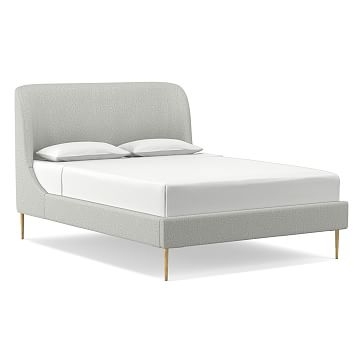 Lana Upholstered Bed, King, Deco Weave, Pearl Gray - Image 0