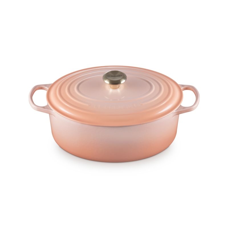 Le Creuset ® Signature 6.75-Qt. Peche Enameled Cast Iron Oval Dutch Oven - Image 7