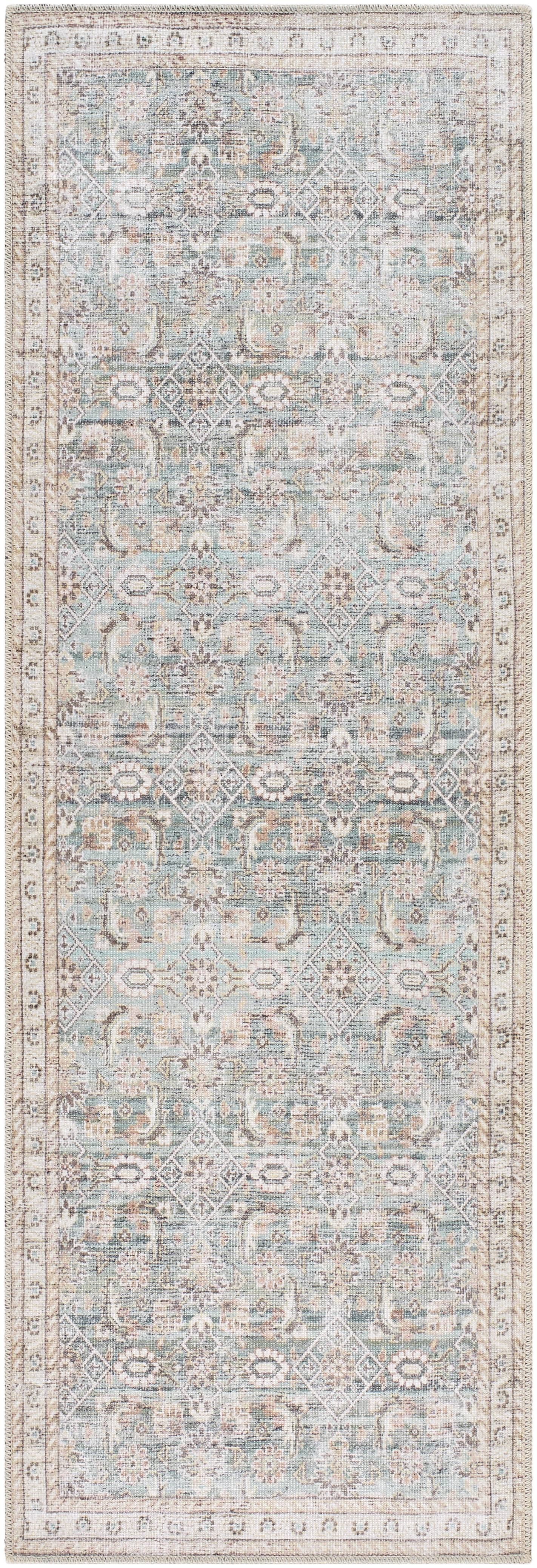 Amelie Blue Indoor 7'10" x 10'2" Machine Woven Rug - Image 1