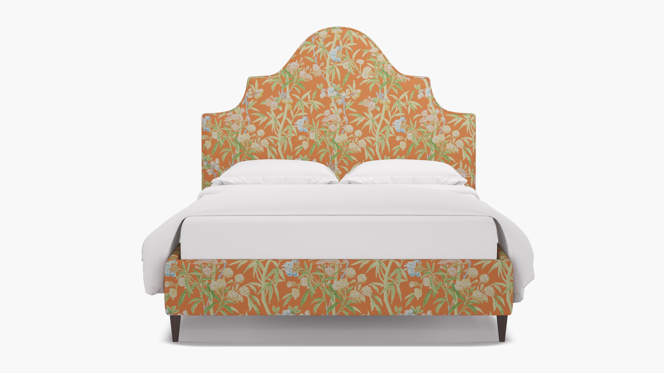 Statement Bed, Mandarin Lanai, Espresso Square Tapered Leg, Twin - Image 0