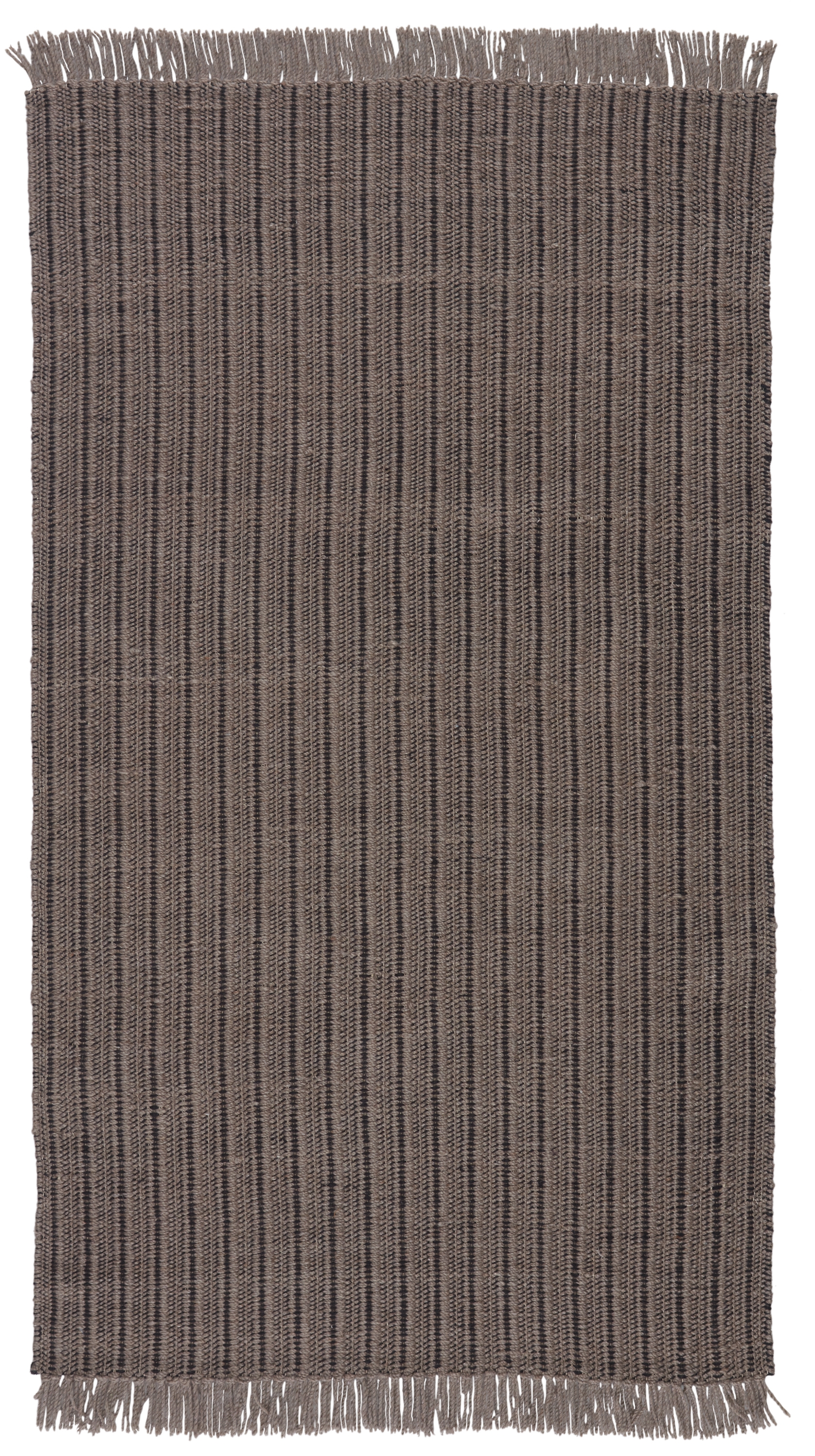 Poise Handwoven Solid Gray/ Black Area Rug (8'X10') - Image 0