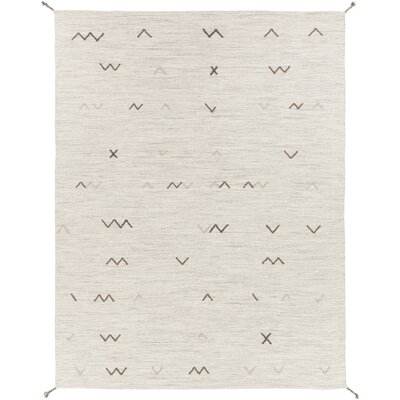 Bodie Southwestern Handwoven Wool Area Rug in Light Gray/Light Brown - Image 0