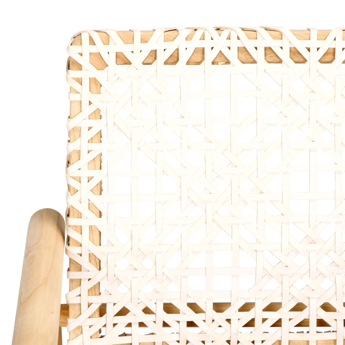 Sianna Accent Chair - White / Natural - Safavieh - Image 2