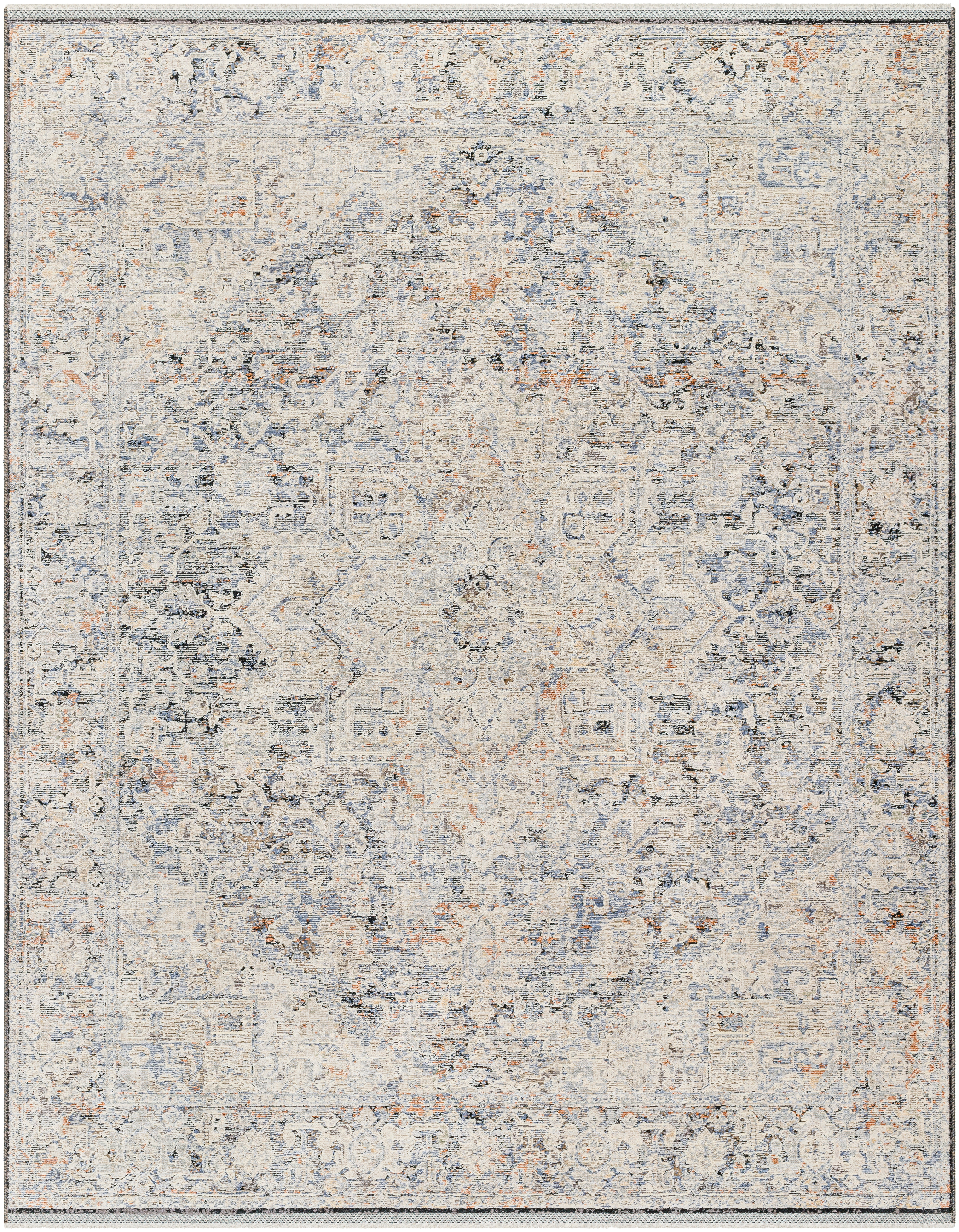 Rivaldo Gray Indoor 7'10" x 10' Machine Woven Rug - Image 1