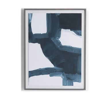 Blue Course Li Framed Print, Blue, 36" x 48" - Image 0
