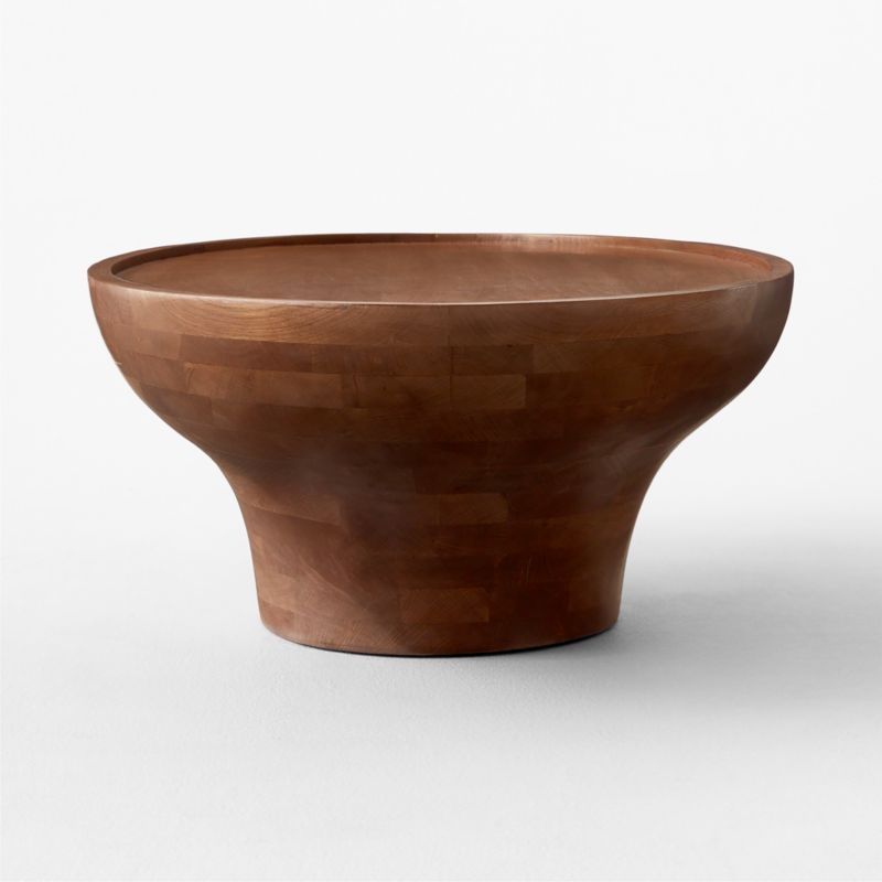 Emira 52" Oval Light Brown Oak Wood Coffee Table - Image 3