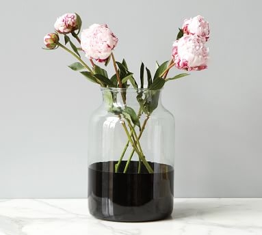 Color Block Glass Mason Jar Vase, Flower Vase - Image 4